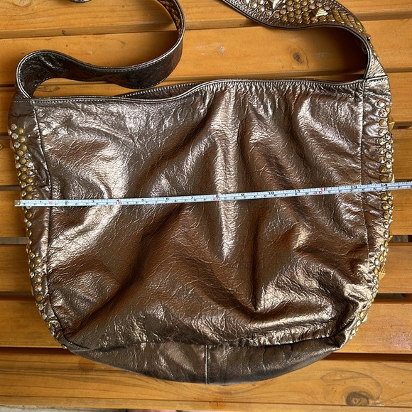 Faux Leather Studded Shoulder Bag - Picture 6 of 9